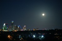 Perigee Moon Over Downtown Austin Texas - 06 Perigee Moon Over Downtown Austin Texas - 06