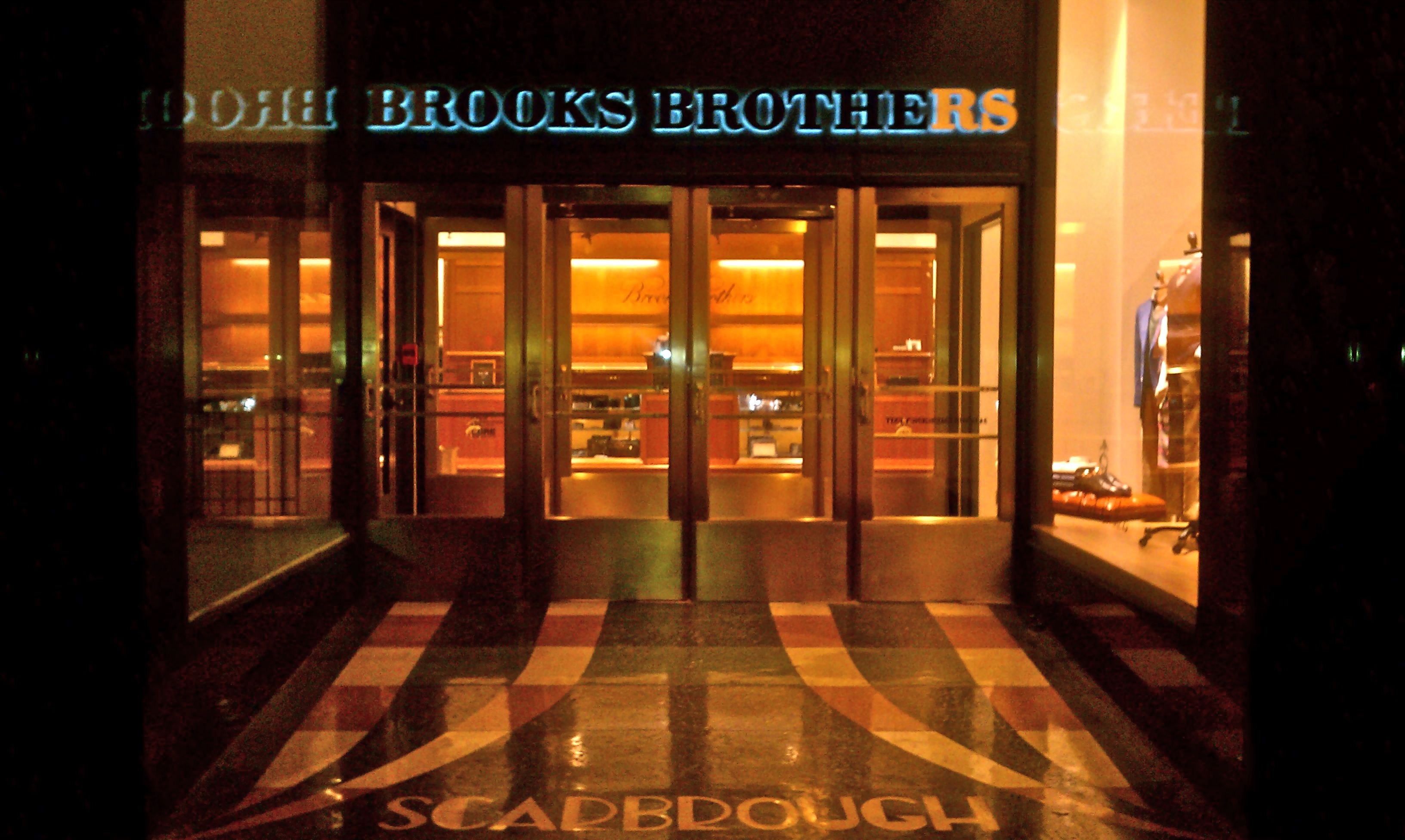 brooks brothers window entry way downtown austin - 2