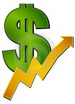 Dollar-sign art with UP Arrow