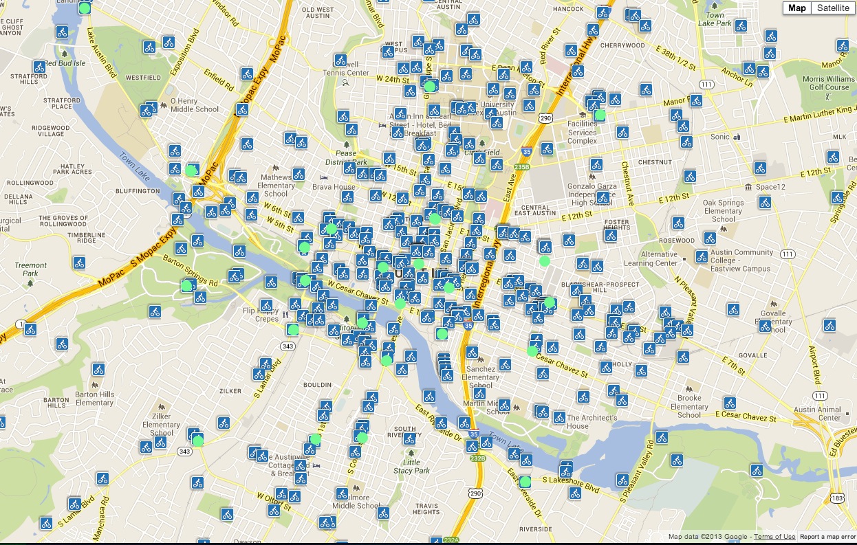 Potential Austin Bike Share Locations 